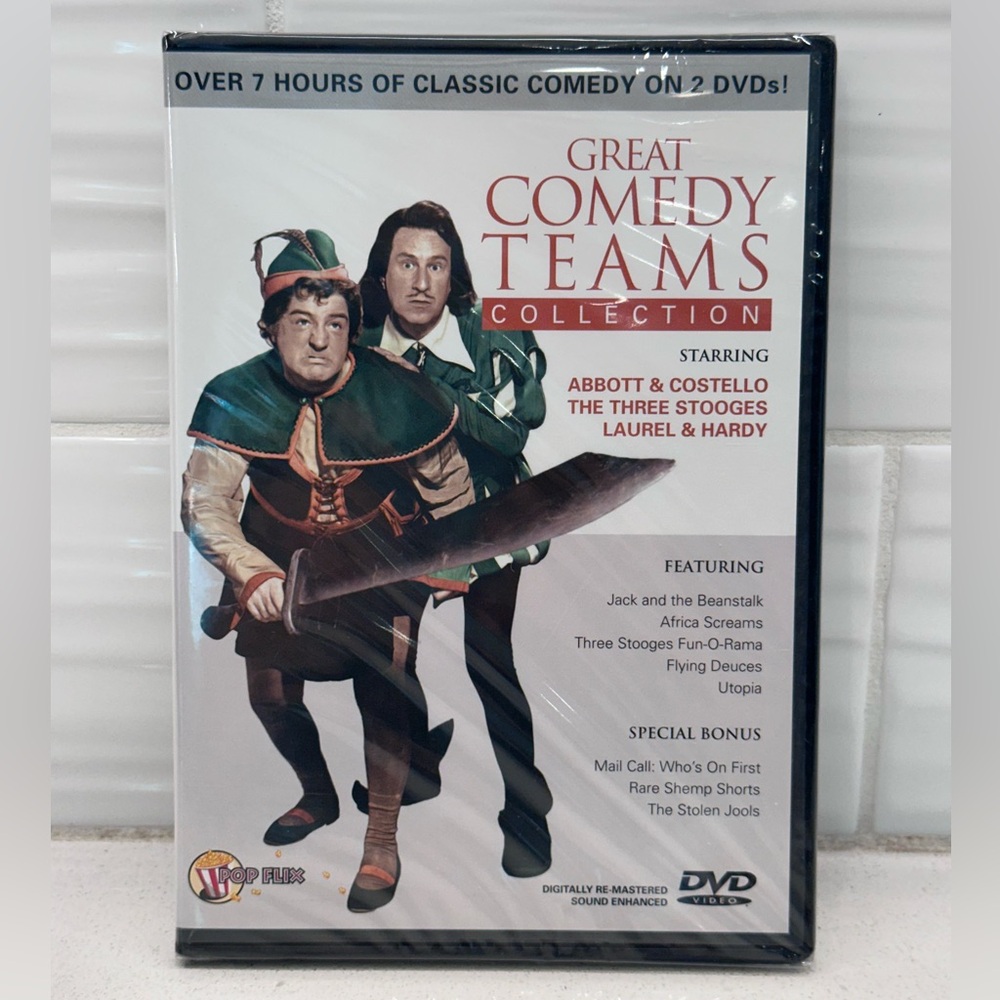 Great Comedy Teams (DVD, 2013, 2-Disc Set) - Abbott/Costello/Laurel/Hardy - New